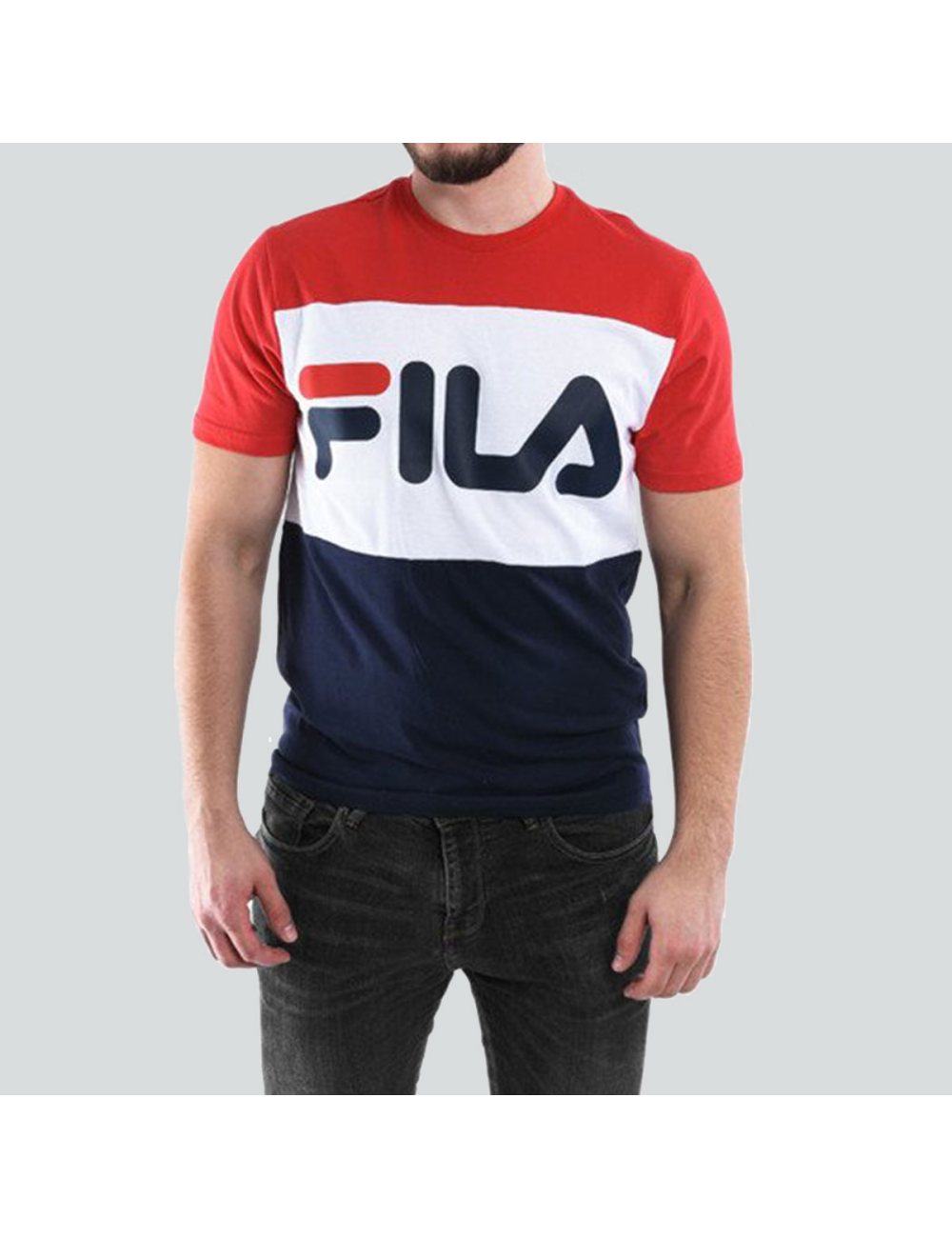 FILA MEN DAY T-SHIRT MARINE/ROUGE