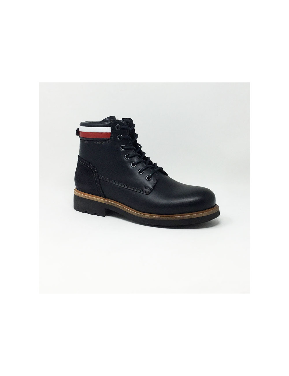 TOMMY HILFIGER LEATHER BOOT MARINE