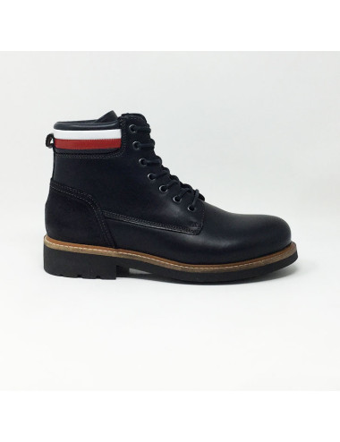 TOMMY HILFIGER LEATHER BOOT MARINE