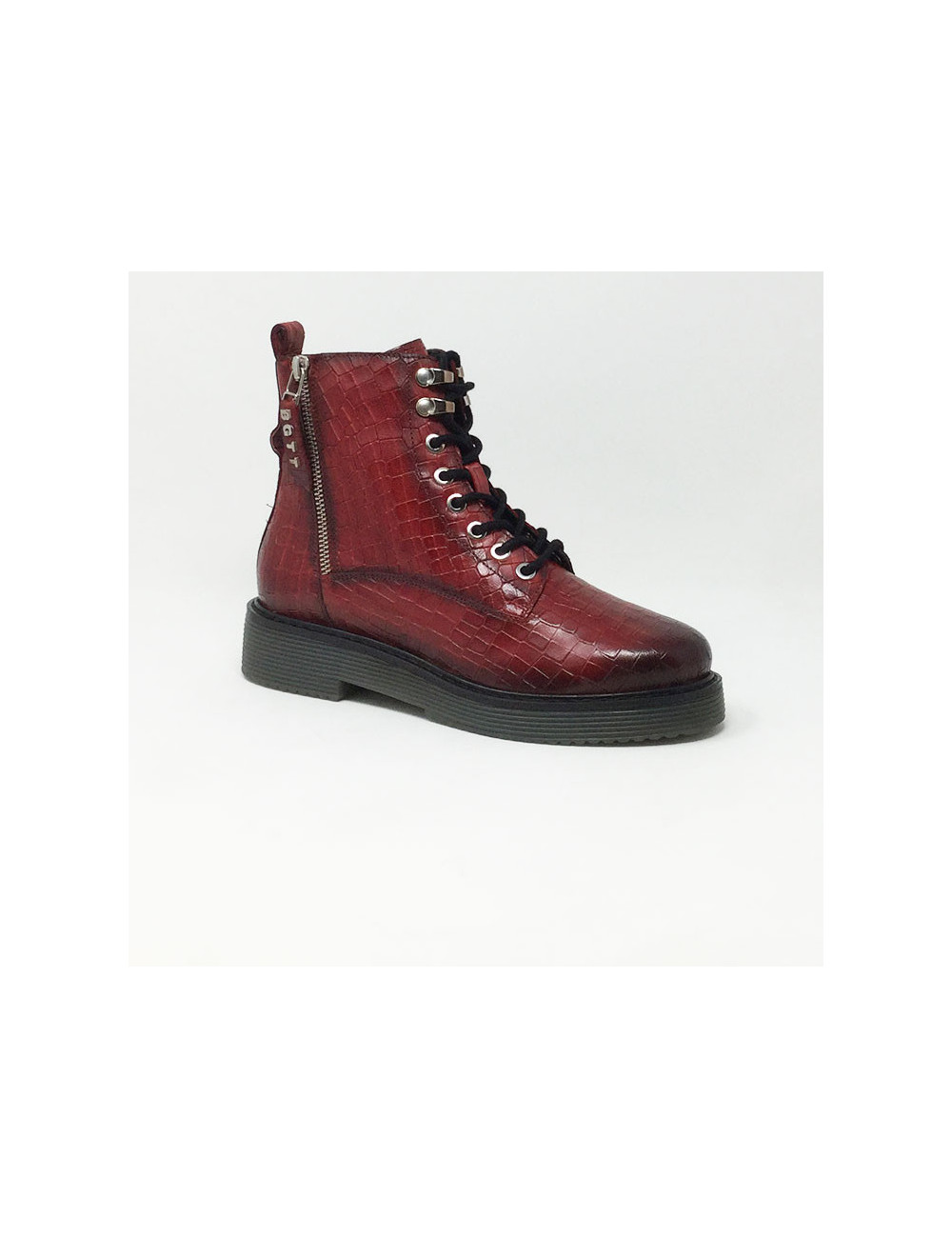 BUGATTI NERIA BOOTS ROUGE REPTILE