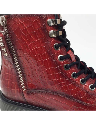 BUGATTI NERIA BOOTS ROUGE REPTILE