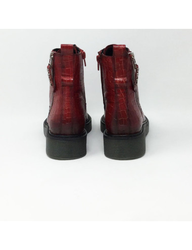 BUGATTI NERIA BOOTS ROUGE REPTILE