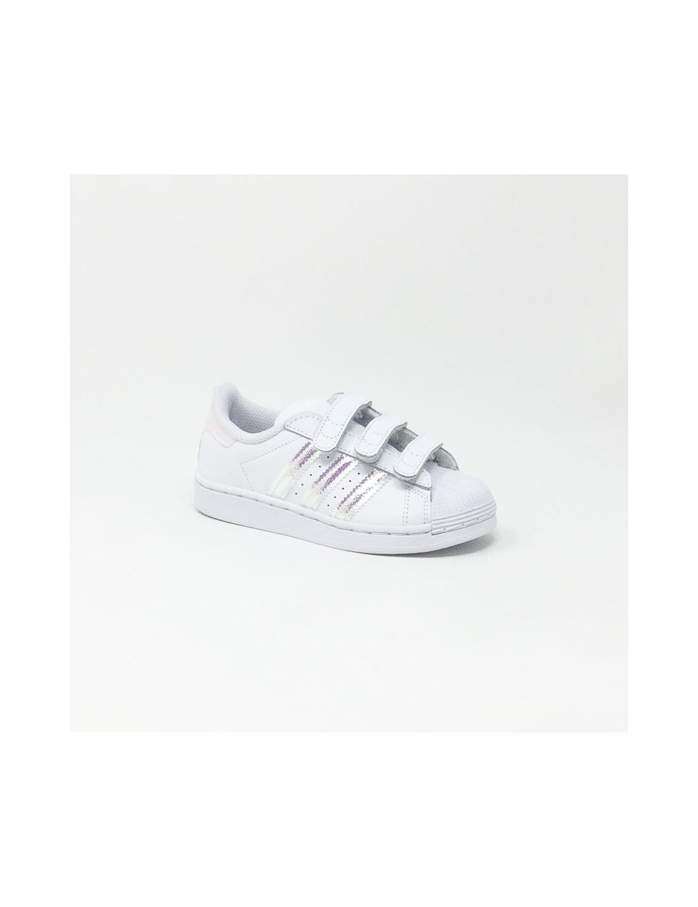 ADIDAS SUPERSTAR VELCRO BLANC/ARGENT