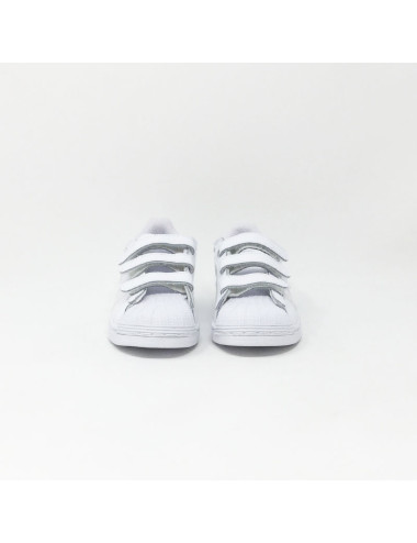 ADIDAS SUPERSTAR VELCRO BLANC/ARGENT