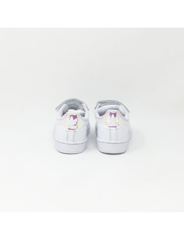ADIDAS SUPERSTAR VELCRO BLANC/ARGENT