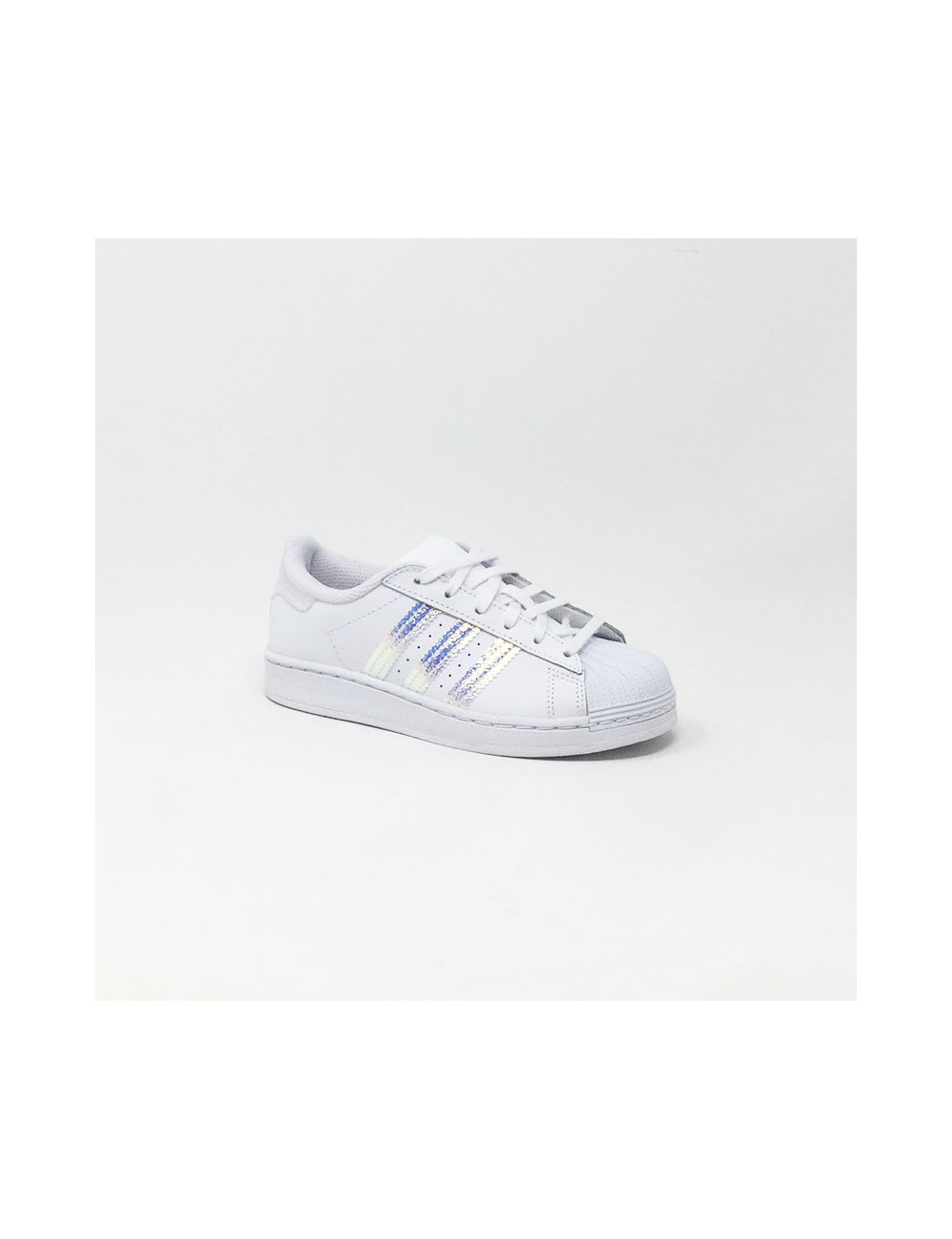 ADIDAS SUPERSTAR LACET BLANC/ARGENT