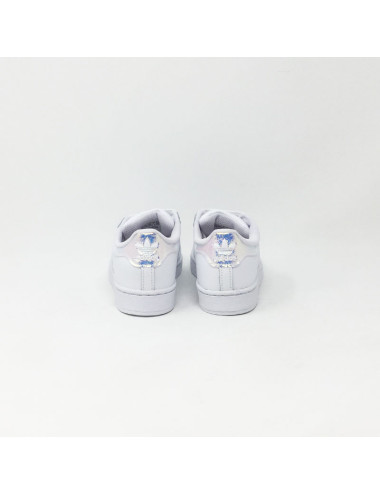 ADIDAS SUPERSTAR LACET BLANC/ARGENT