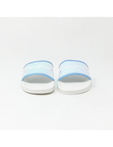 PEPE JEANS CLAQUETTE SLIDER CORNY ARGENT