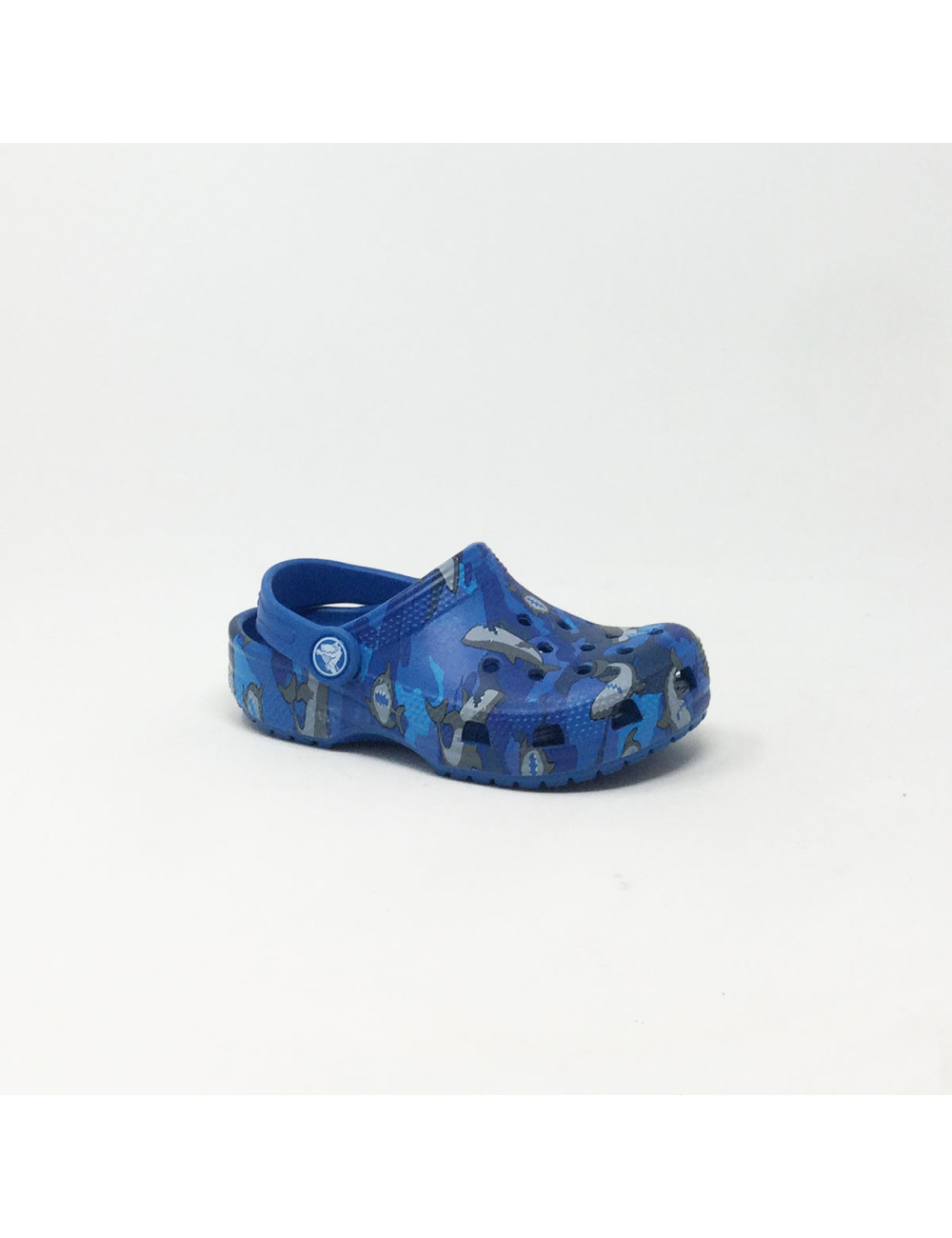 CROCS CLASSIC SHARK BLEU