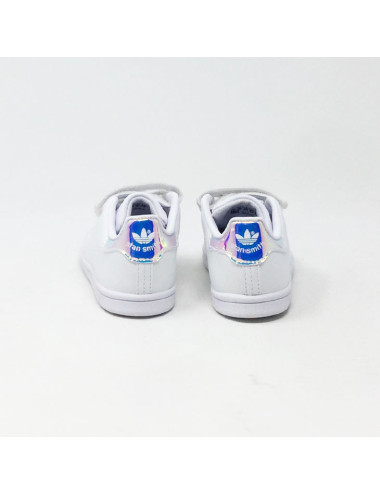 ADIDAS STAN SMITH VELCRO BLANC/ARGENT