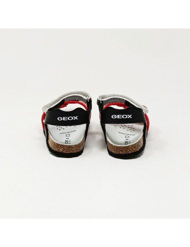 GEOX SANDAL CHALKI BOY ROUGE/NOIR