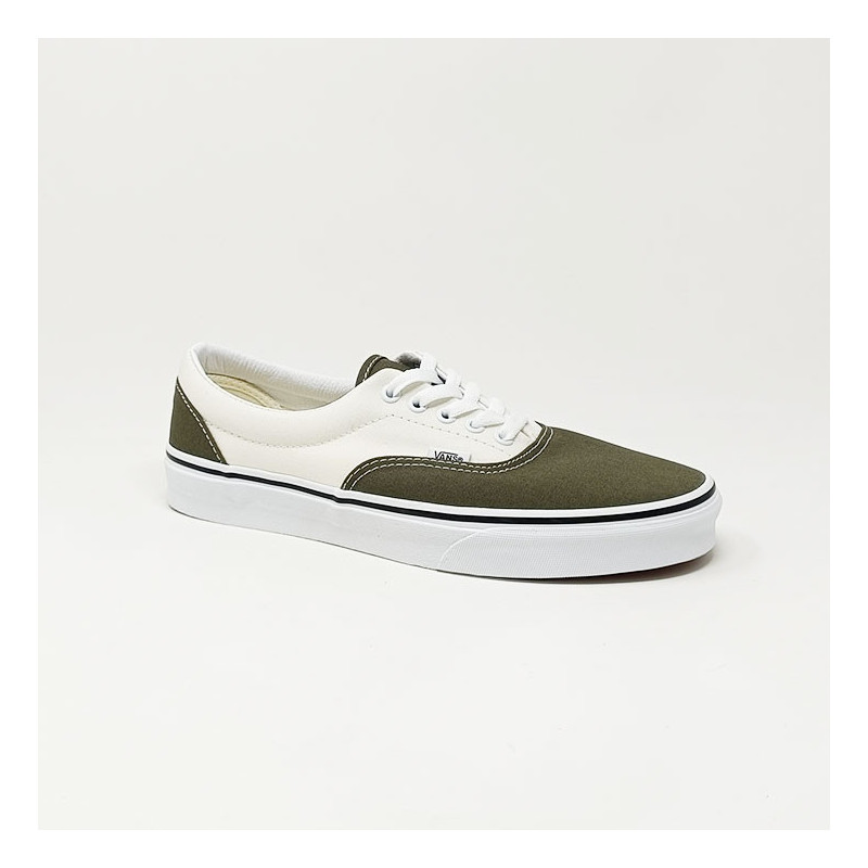 VANS ERA  BLANC/KAKI