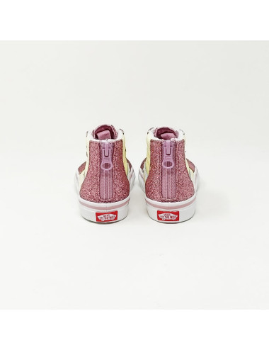 VANS TD SK8-HI ZIP GLITTER JAUNE/ROSE