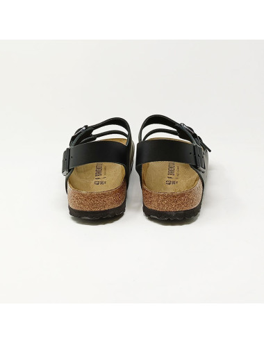 BIRKENSTOCK SANDALE MILANO CUIR GRAS NOI