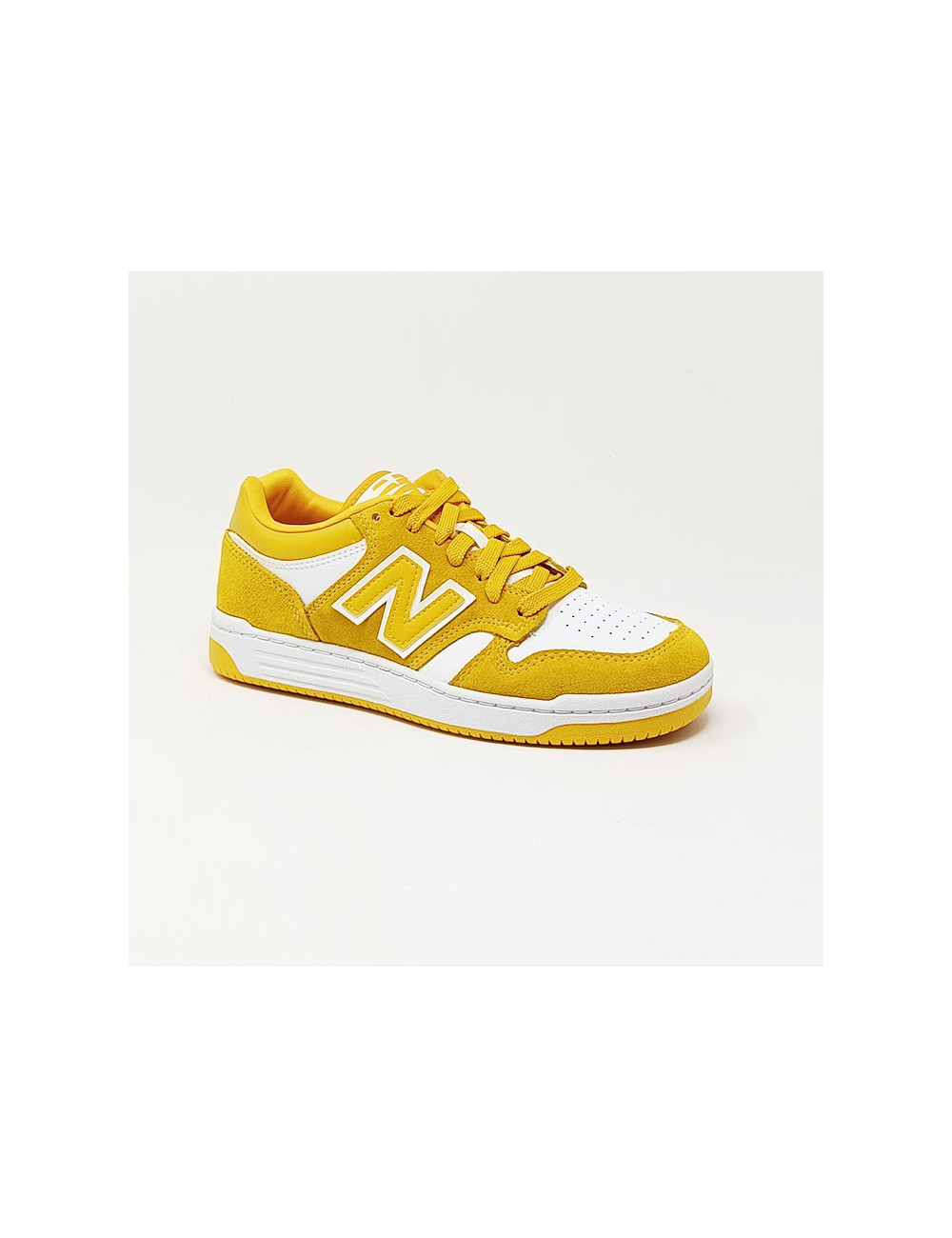 NEW BALANCE BASKET BB480 BLANC JAUNE