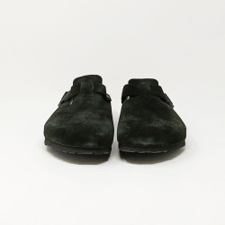 BIRKENSTOCK SABOT BOSTON SUEDE CORK NOIR