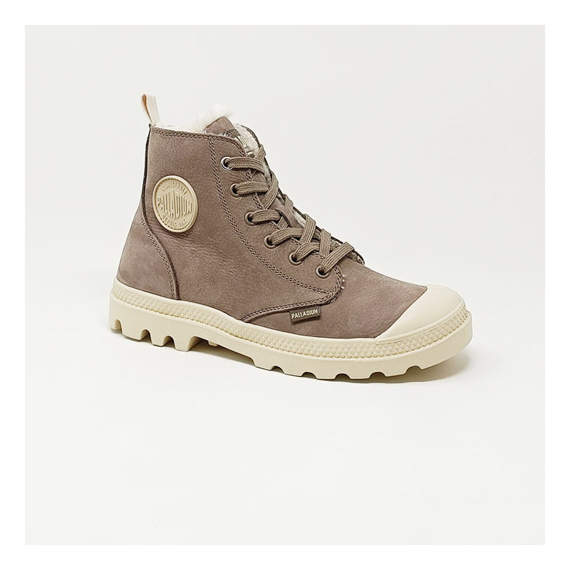 PALLADIUM BASKET PAMPA HI ZIP MARRON