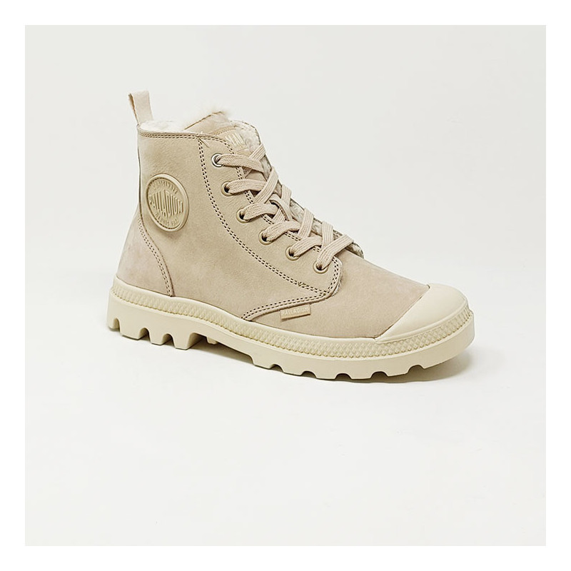 PALLADIUM BASKET PAMPA HI ZIP BEIGE
